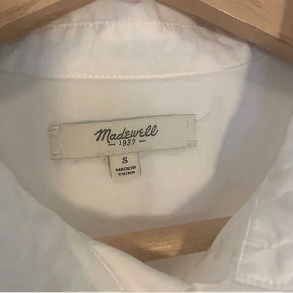 Madewell White Button Down Long Sleeve Top Womens Size Small - Picture 6 of 11